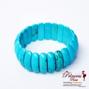 American Indian Inspired Turquoise Stone Stretch Bracelet